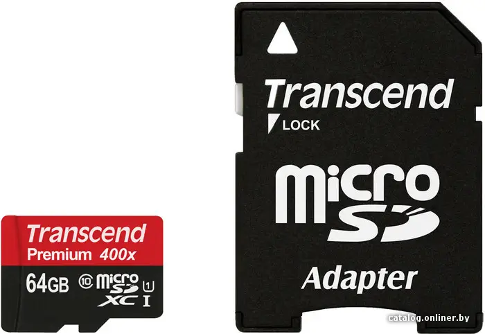 Купить Карта памяти Transcend microSDXC UHS-I 400x Premium (Class 10) 64GB (TS64GUSDU1), цена, опт и розница