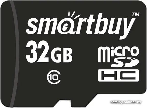 Накопитель microSDHC 32Gb Class 10 SmartBuy [SB32GBSDCL10-00]