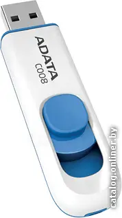 Накопитель USB Flash A-Data C008 White+Blue 16 Гб (AC008-16G-RWE)