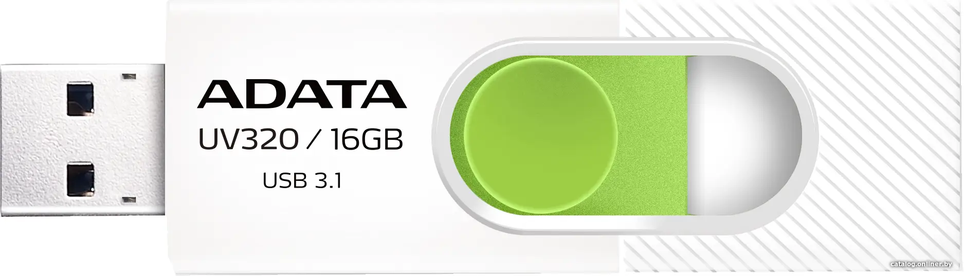 Купить USB Flash A-Data UV320 16GB (белый/зеленый), цена, опт и розница