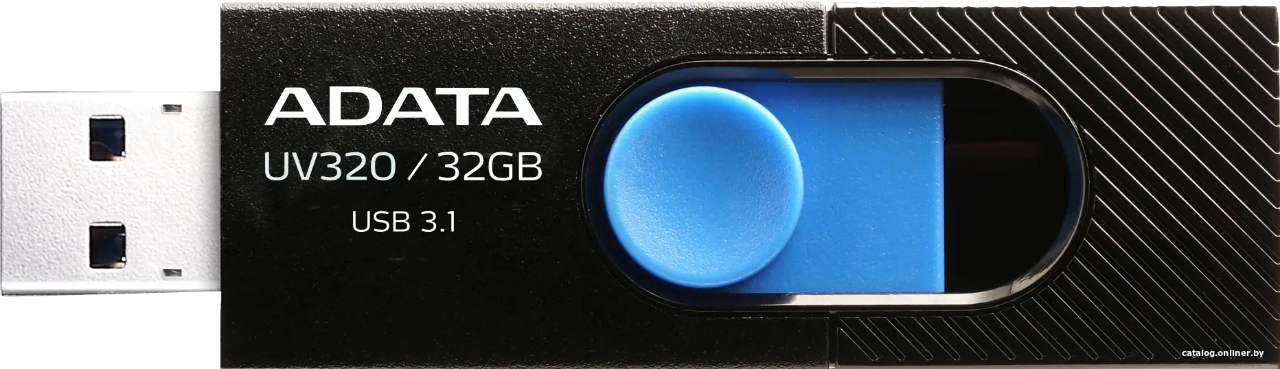 Купить USB Flash A-Data UV320 32GB (черный/голубой), цена, опт и розница