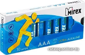 Купить Батарейка Mirex Ultra Alkaline AAA 10 шт LR03-M10, цена, опт и розница