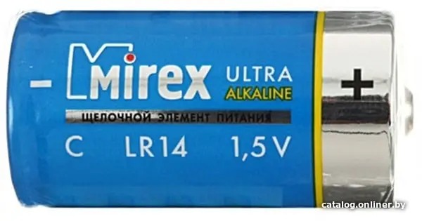 Купить Батарейка Mirex LR14 C Алкалайн 2 шт 23702-LR14-S2, цена, опт и розница