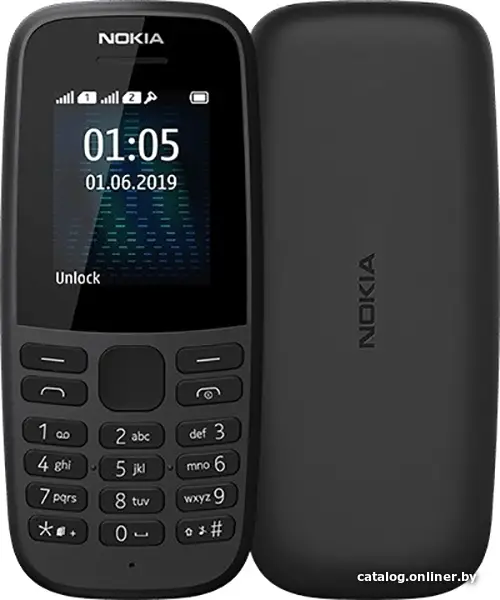 Мобильный телефон 16KIGB01A01 NOKIA 105 TA1174 DS EAC UA BLACK