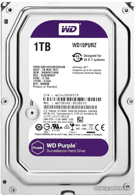 Жесткий диск WD Purple 1TB [WD10PURZ] (id1019383)