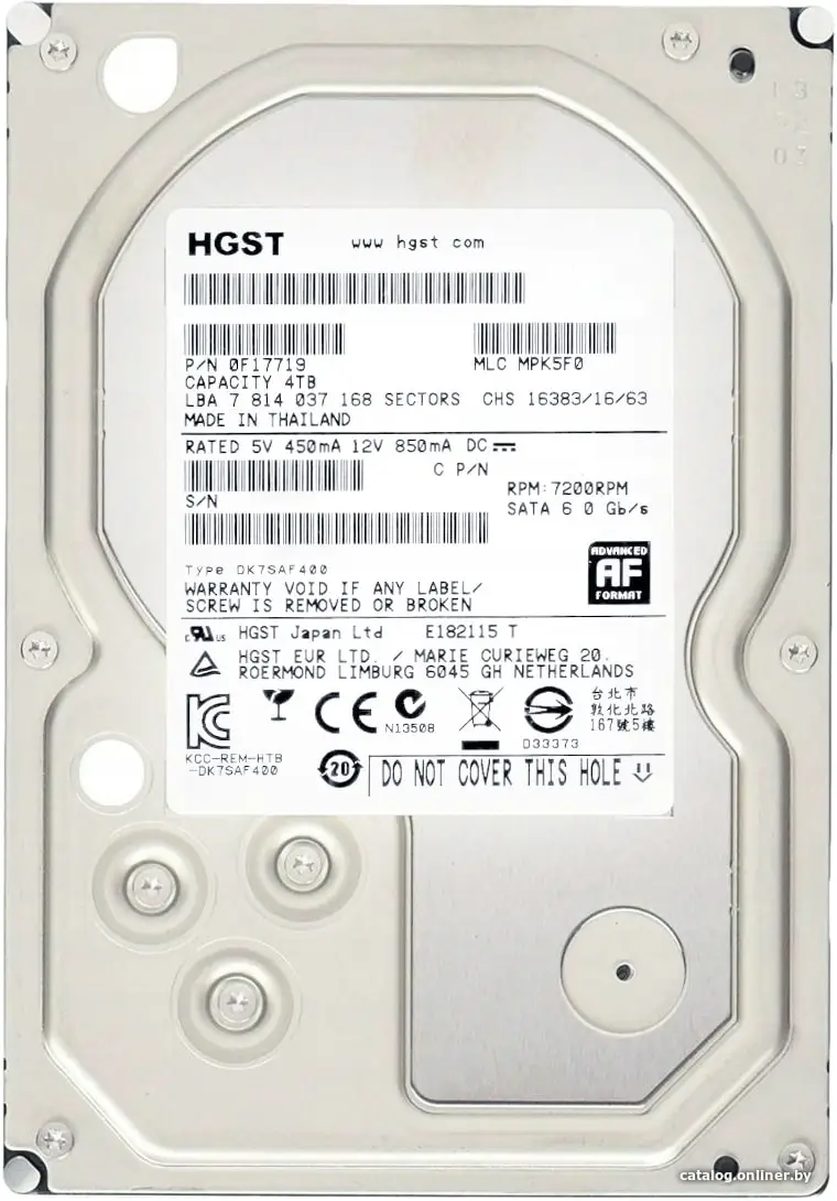 Жесткий диск HGST Ultrastar 7K4000 4TB HUS724040ALE641 (id1019514)