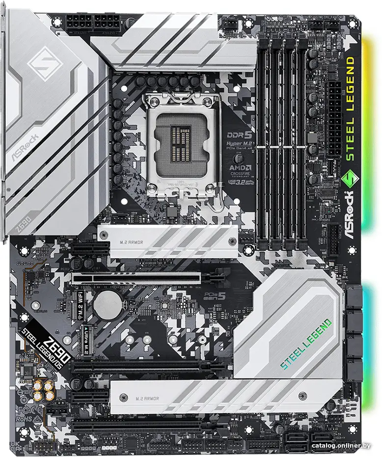 Купить Материнская плата ASRock Z690 Steel Legend/D5, цена, опт и розница