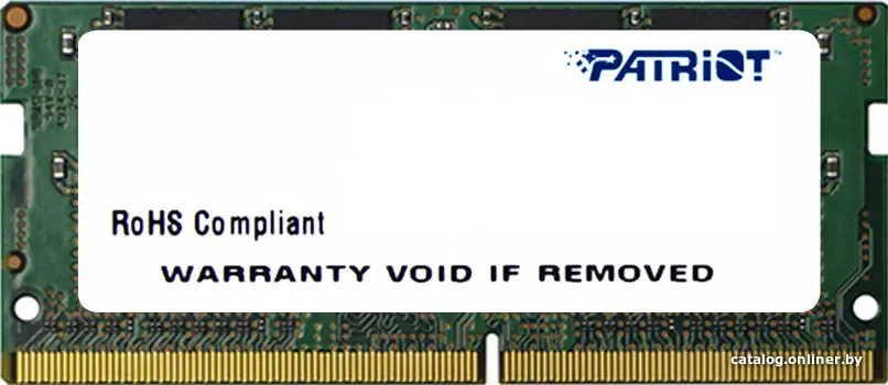 Купить Оперативная память Patriot Signature Line 4GB DDR4 SODIMM PC4-19200 [PSD44G240081S], цена, опт и розница
