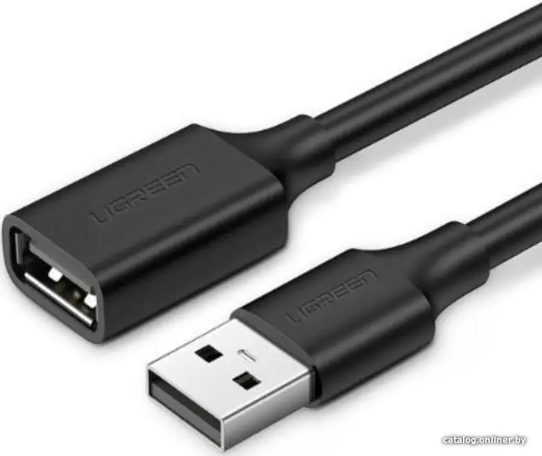 Удлинитель Ugreen US103 USB Type-A - USB Type-A (1 м, черный) (id1020426)