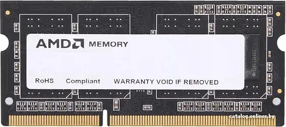 Купить Оперативная память AMD 8ГБ DDR3 SODIMM 1600МГц R538G1601S2S-U, цена, опт и розница