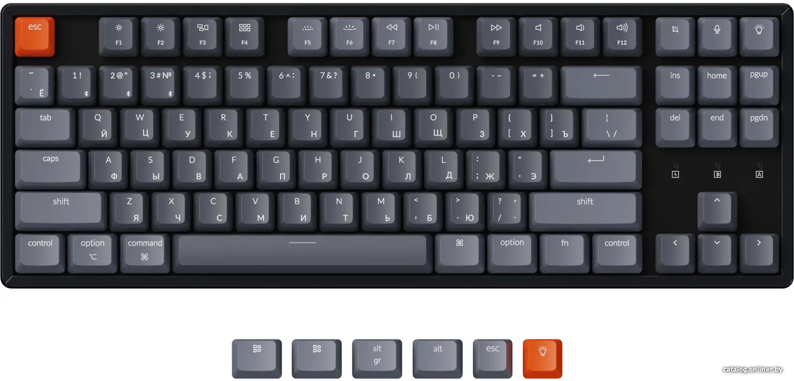 Клавиатура Keychron K8 RGB K8-J1 (Gateron G Pro Red, RU) (id1020645)