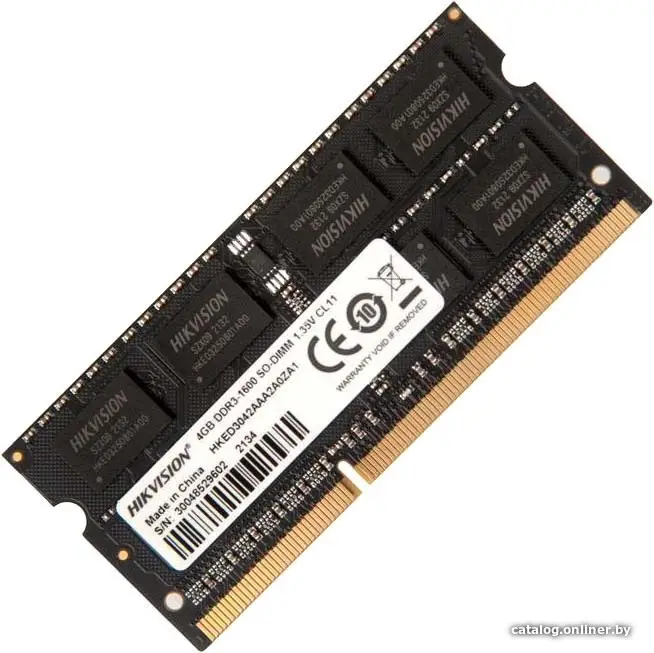 Купить Оперативная память Hikvision 4GB DDR3 SODIMM PC3-12800 HKED3042AAA2A0ZA1/4G, цена, опт и розница