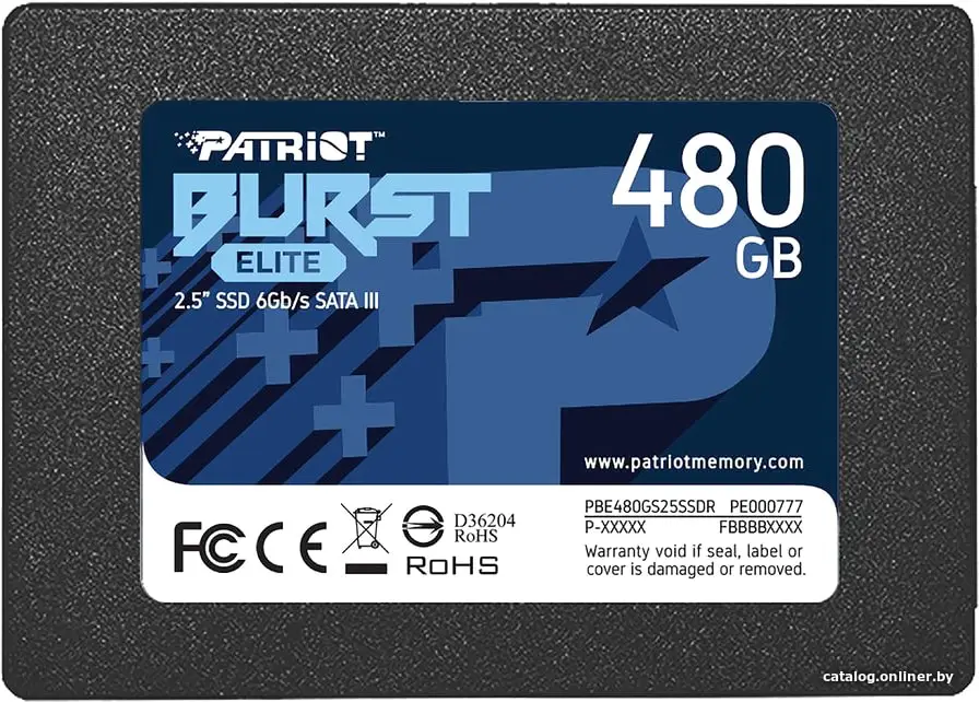 Купить SSD Patriot Burst Elite 480GB PBE480GS25SSDR, цена, опт и розница