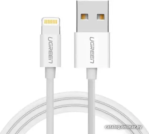 Кабель Ugreen US155 USB Type-A - Lightning (0.5 м, белый) (id1021278)