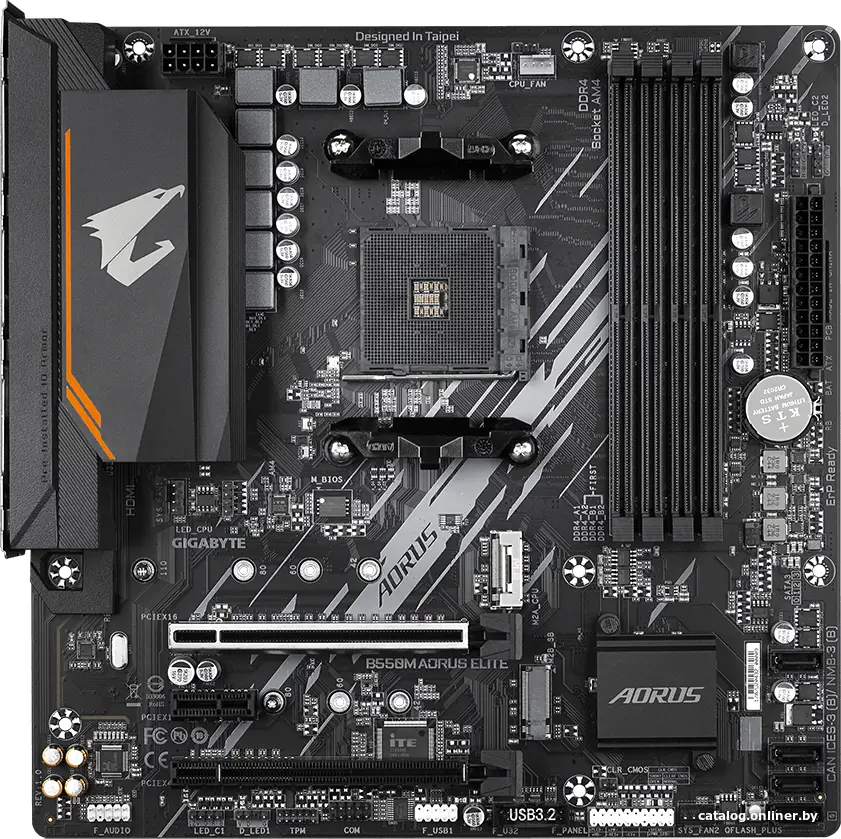 Купить Материнская плата Gigabyte B550M Aorus Elite (rev. 1.3), цена, опт и розница