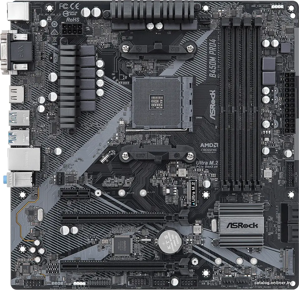 Купить Материнская плата ASRock B450M Pro4 R2.0, цена, опт и розница