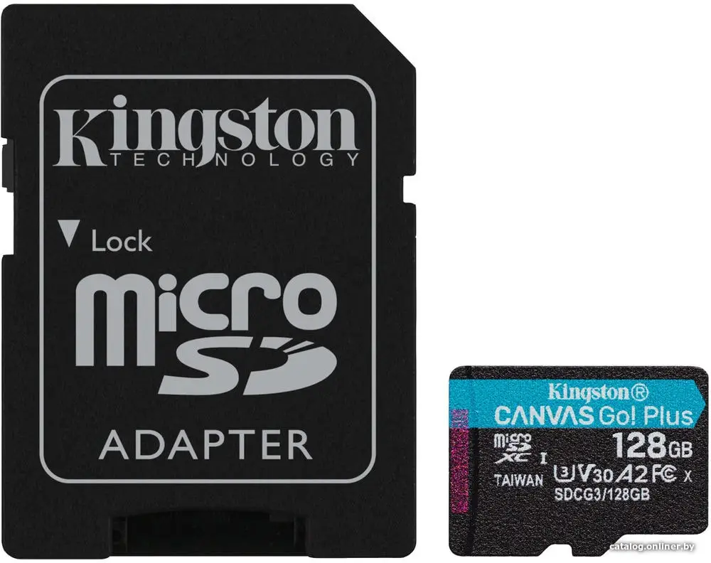 Купить Карта памяти Kingston Canvas Go! Plus microSDXC 128GB (с адаптером), цена, опт и розница
