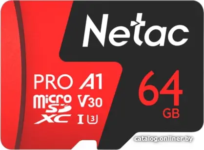 Карта памяти Netac P500 Extreme Pro 64GB NT02P500PRO-064G-R + адаптер (id1022259)