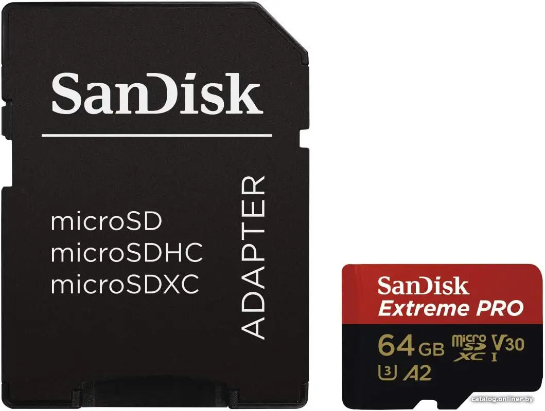 Купить Карта памяти SanDisk Extreme PRO microSDXC SDSQXCU-064G-GN6MA 64GB (с адаптером), цена, опт и розница