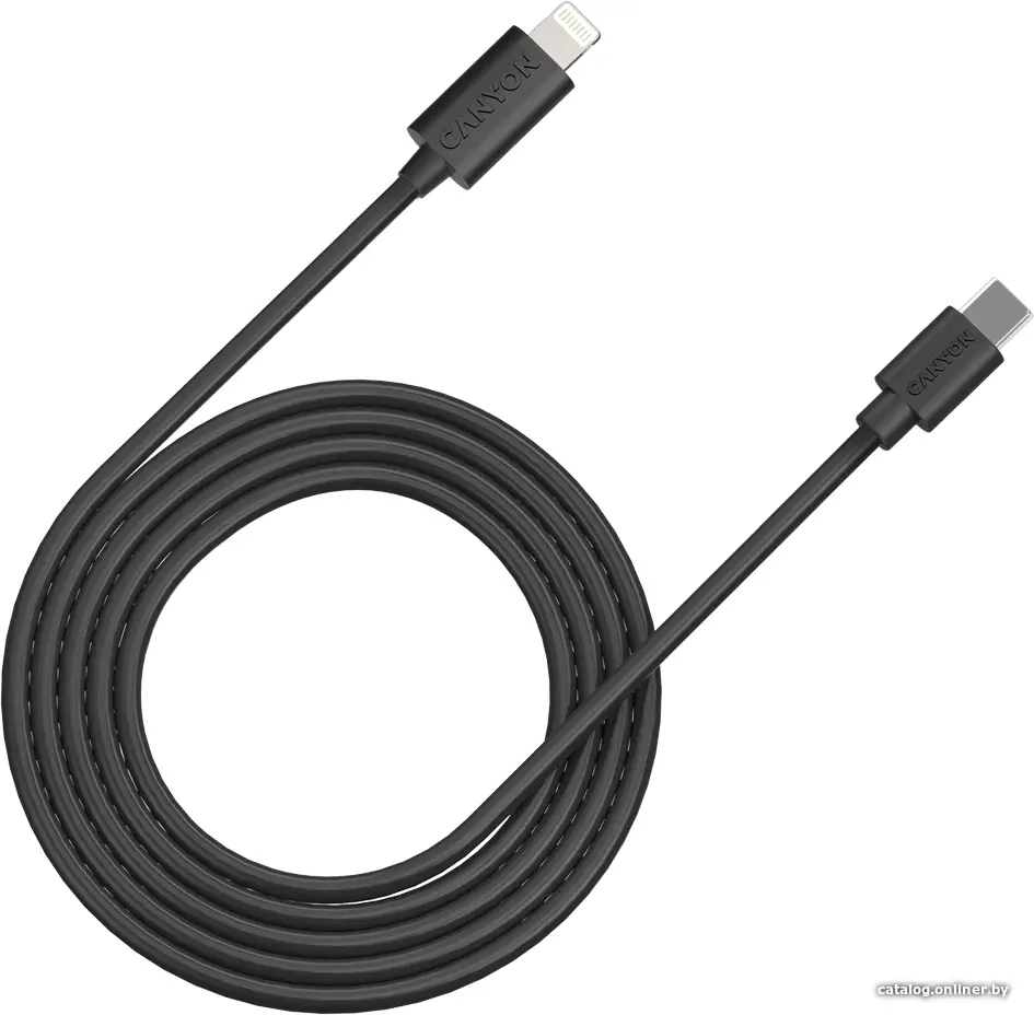 Купить CANYON СFI-12, cable Type C to lightning ,5V3A, 9V2.22A ,PD20W, power cord:18AWG*4C, Signal cord:28AWG*4C, data transfer speed:30M/s, OD4.5MM,2M, PVC, black, Rohs, цена, опт и розница