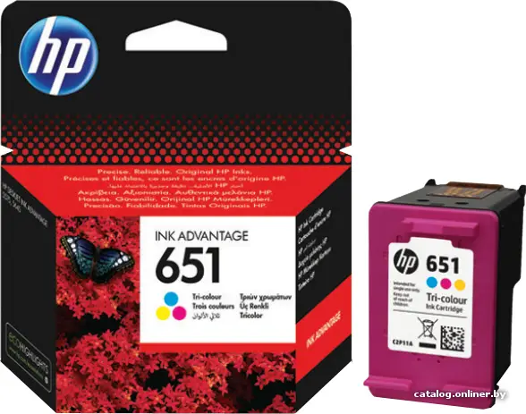 Купить HP 651 Tri-colour Original Ink Cartridge картридж со встроенной печатающей головкой, цена, опт и розница