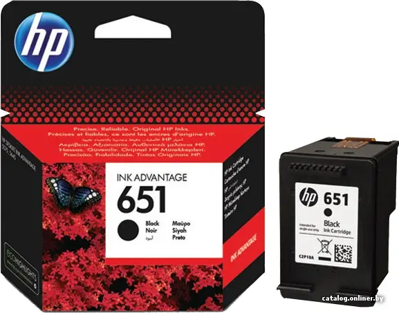 Купить HP 651 Black Original Ink Cartridge картридж со встроенной печатающей головкой, цена, опт и розница