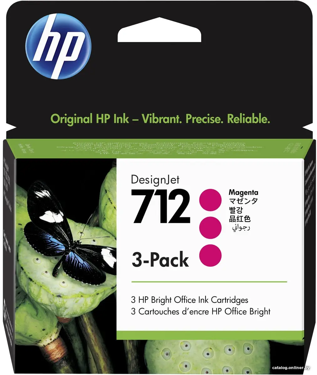 Купить HP 712 3-Pack 29-ml Magenta DesignJet Ink Cartridge картридж, цена, опт и розница