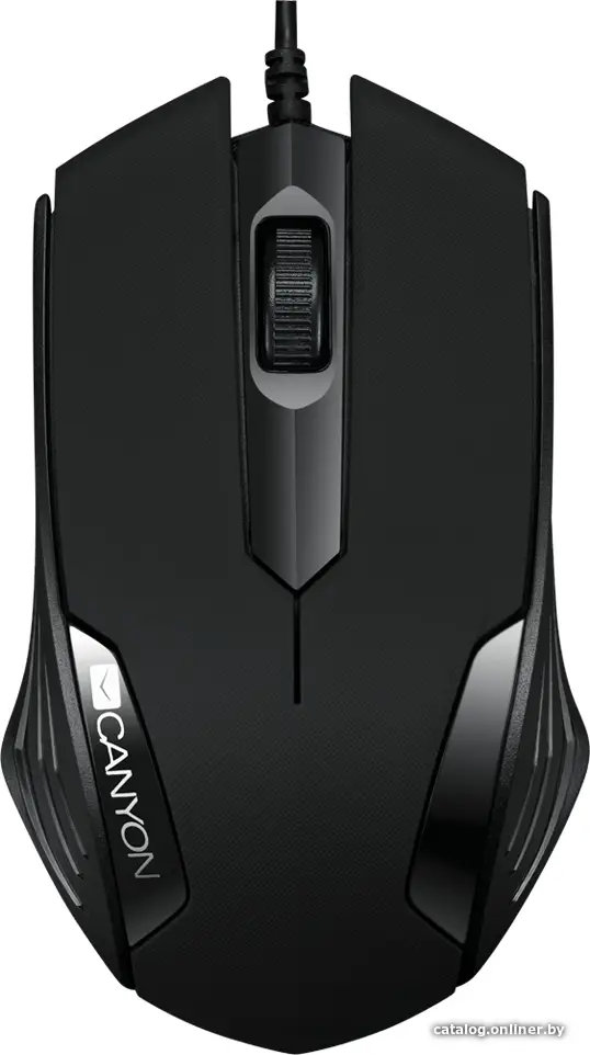 Купить CANYON CM-02, wired optical Mouse with 3 buttons, DPI 1000, Black, cable length 1.25m, 120*70*35mm, 0.07kg, цена, опт и розница