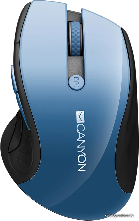 Купить CANYON MW-01, 2.4GHz wireless mouse with 6 buttons, optical tracking - blue LED, DPI 1000/1200/1600, Blue Gray pearl glossy, 113x71x39.5mm, 0.07kg, цена, опт и розница