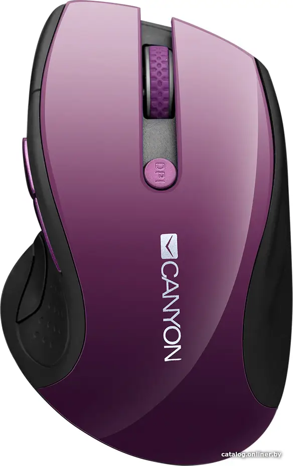 Купить CANYON MW-01, 2.4GHz wireless mouse with 6 buttons, optical tracking - blue LED, DPI 1000/1200/1600, Purple pearl glossy, 113x71x39.5mm, 0.07kg, цена, опт и розница