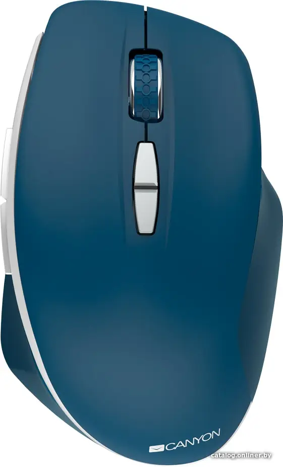 Купить CANYON MW-21, 2.4 GHz  Wireless mouse ,with 7 buttons, DPI 800/1200/1600, Battery: AAA*2pcs,Blue,72*117*41mm, 0.075kg, цена, опт и розница