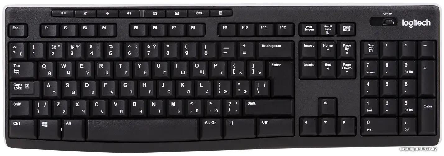 Купить LOGITECH K270 Wireless Keyboard - BLACK - RUS, цена, опт и розница