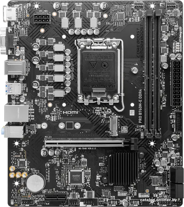 Купить Материнская плата MSI PRO B760M-E DDR4, LGA1700, (VGA, HDMI), 2xDDR IV, mATX, цена, опт и розница