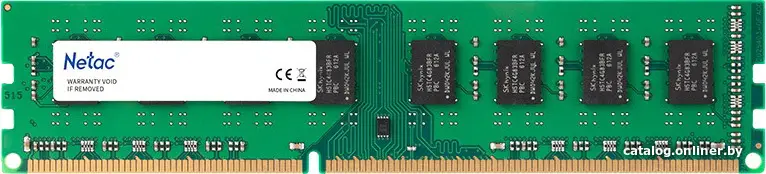 Купить Оперативная память 8Gb Netac Basic NTBSD3P16SP-08, DDR III, PC-12800, 1600MHz, 1.5V, цена, опт и розница
