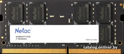 Купить Оперативная память для ноутбука 16Gb Netac Basic NTBSD4N32SP-16, SODIMM DDR IV, PC-25600, 3200MHz, цена, опт и розница
