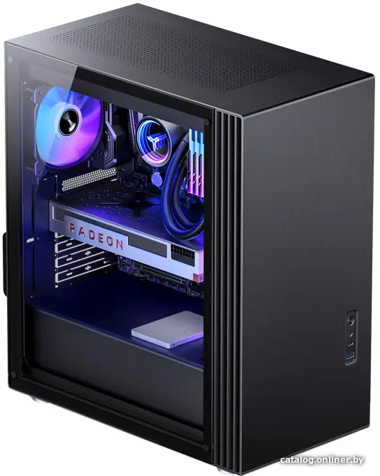 Корпус JONSBO U6 Black без БП, боковые панели из закаленного стекла, mini-ITX, micro-ATX, ATX, черный