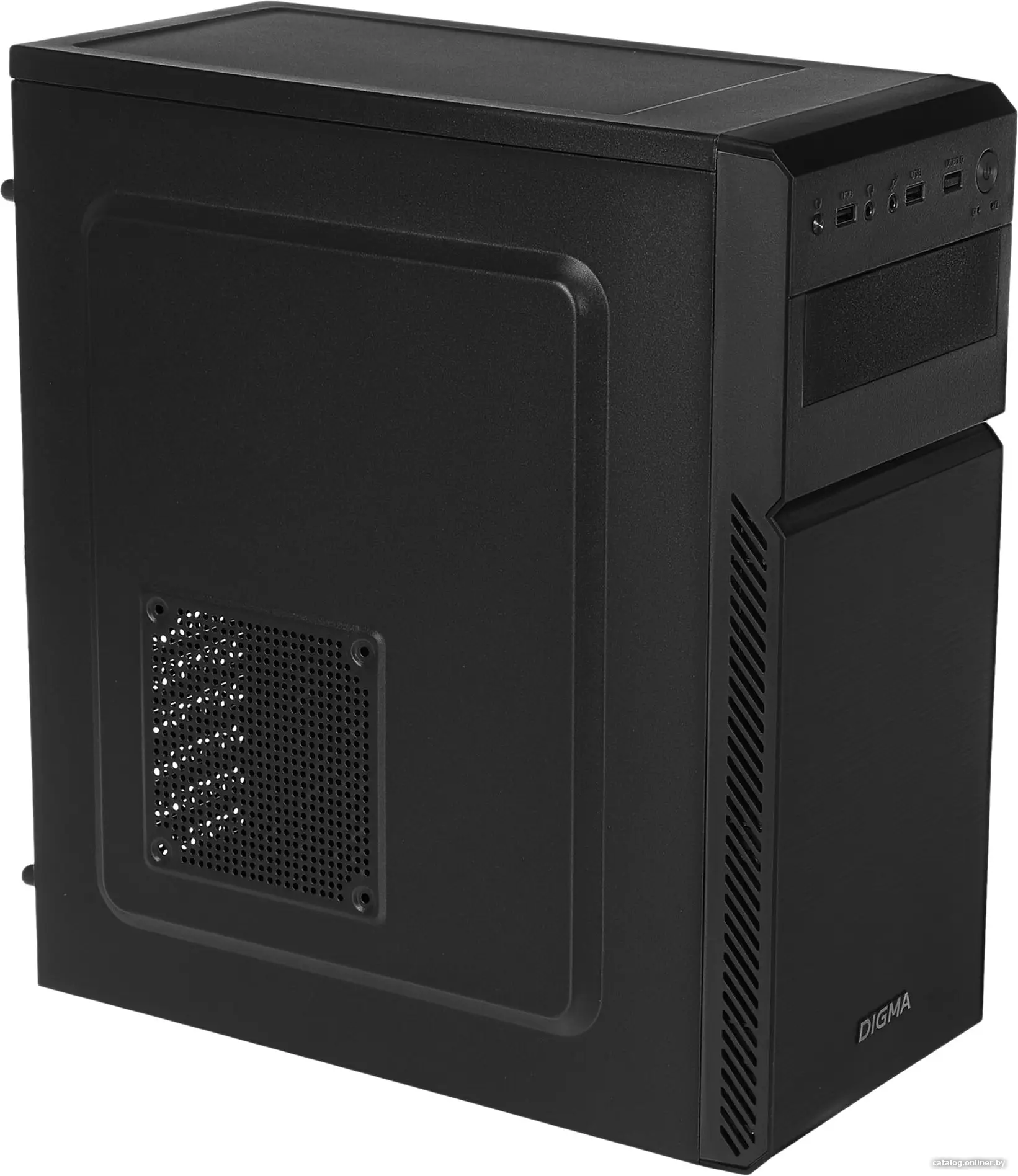 Купить Корпус Digma DC-ATX101-U2 черный без БП ATX 1x80mm 2x120mm 2xUSB2.0 audio, цена, опт и розница