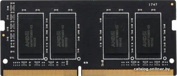 Купить Память DDR4 8Gb 2666MHz AMD R748G2606S2S-UO OEM PC4-19200 CL16 SO-DIMM 260-pin 1.2В, цена, опт и розница
