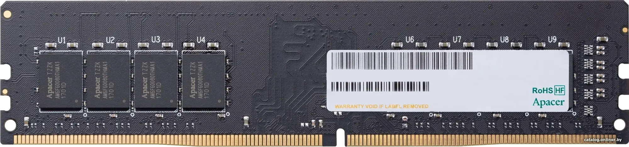 Купить Apacer  DDR4   16GB  2666MHz UDIMM (PC4-21300) CL19 1.2V (Retail) 1024*8 (AU16GGB26CQYBGH / EL.16G2V.GNH), цена, опт и розница