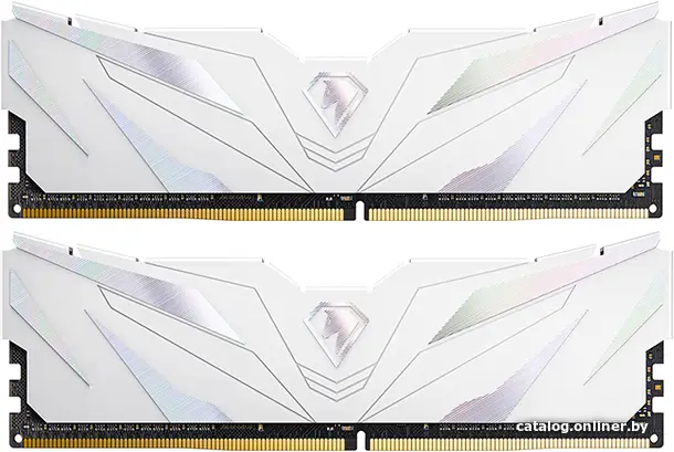 Купить Модуль памяти DDR4 Netac Shadow II 16GB (2x8GB) 3600MHz CL18 1.35V / NTSWD4P36DP-16K / White / with radiator, цена, опт и розница