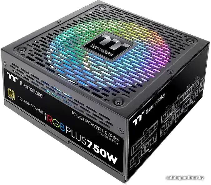 Купить Блок питания Thermaltake ATX 750W Toughpower iRGB Plus 80+ gold (24+4+4pin) APFC 140mm fan color LED 9xSATA Cab Manag RTL, цена, опт и розница
