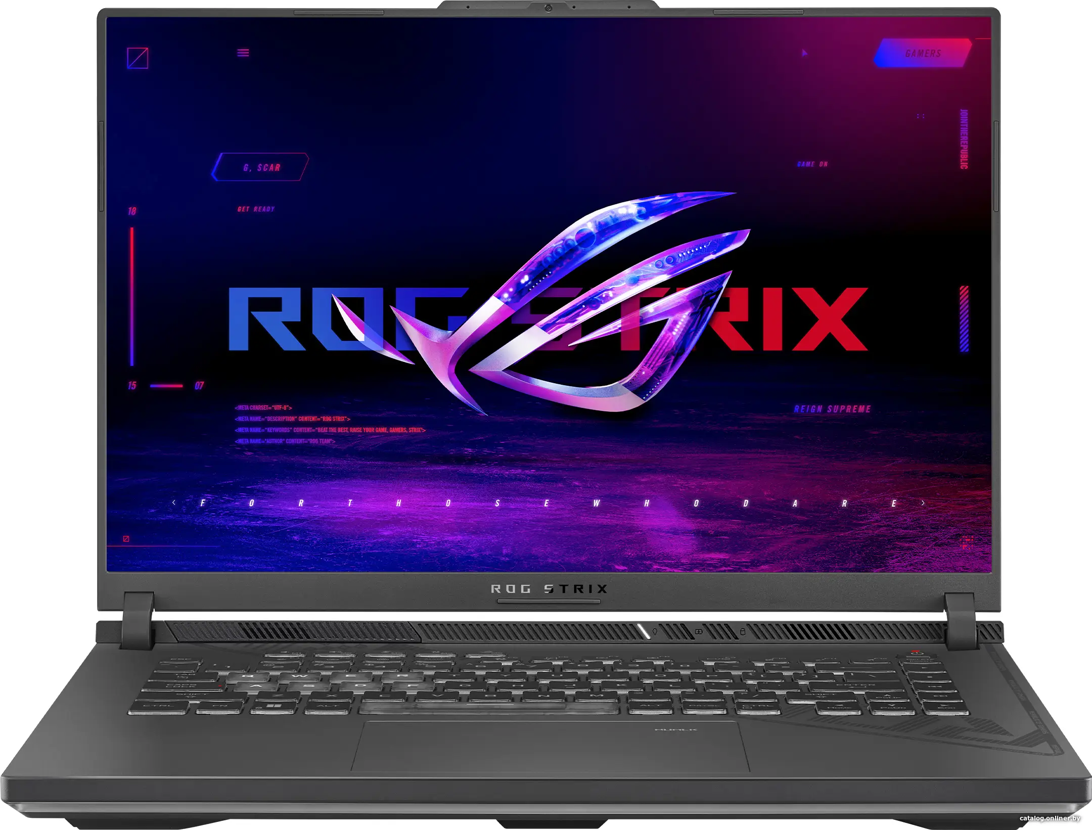 Купить Ноутбук Asus ROG Strix G614JZ-N4077 Core i7 13650HX 16Gb SSD1Tb NVIDIA GeForce RTX4080 12Gb 16'' IPS WQXGA (2560x1600) noOS grey WiFi BT Cam (90NR0CZ1-M005M0), цена, опт и розница