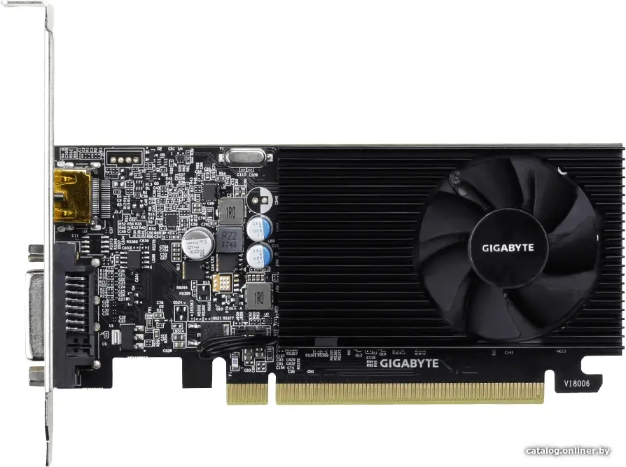 Купить Видеокарта Gigabyte PCI-E GV-N1030D4-2GL nVidia GeForce GT 1030 2048Mb 64bit DDR4 1177/2100 DVIx1/HDMIx1/HDCP Ret low profile, цена, опт и розница