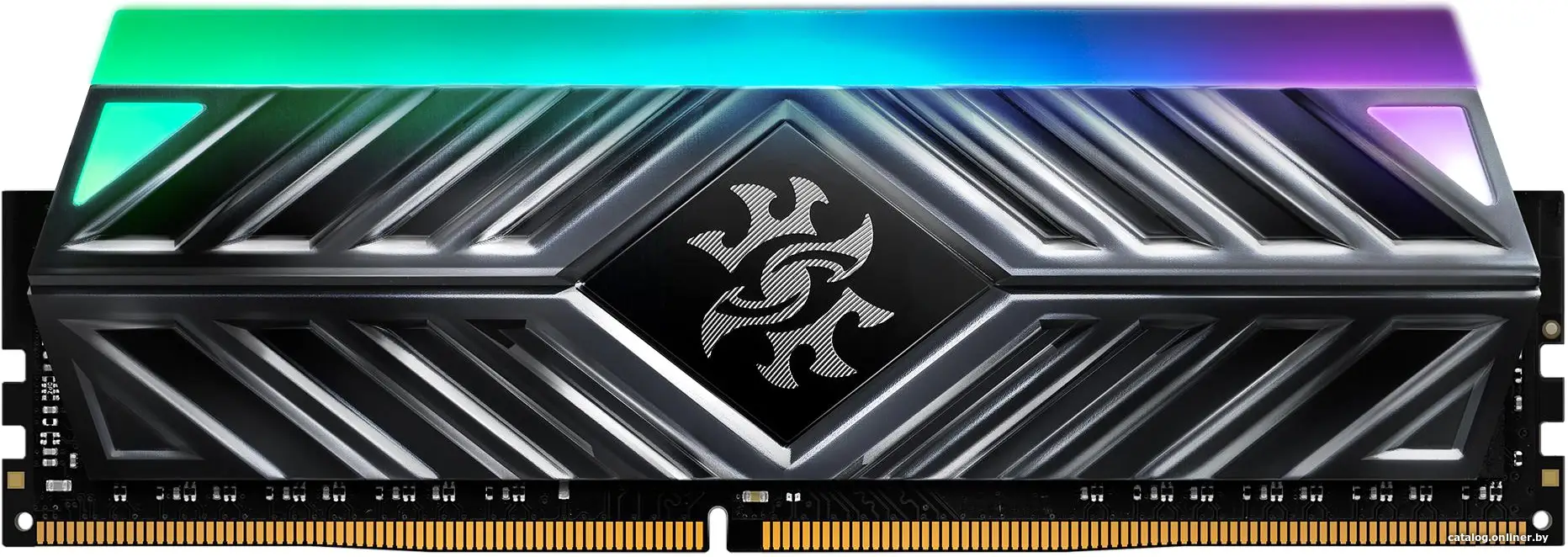 Купить ADATA 8GB ADATA DDR4 3200 DIMM XPG SPECTRIX D41 RGB Grey Gaming Memory AX4U32008G16A-ST41 Non-ECC, CL16, 1.35V, Heat Shield, RTL, (930958), цена, опт и розница