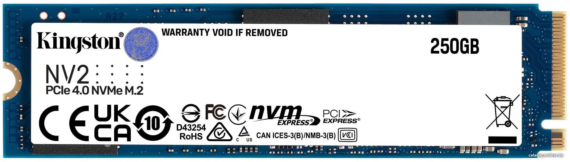 Купить SSD диск  250GB NV2 PCIe 4.0 NVMe M.2, цена, опт и розница