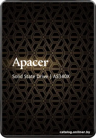 Купить Apacer SSD PANTHER AS340 120Gb SATA 2.5'' 7mm, R550/W520 Mb/s, IOPS 80K, MTBF 1,5M, 3D NAND, Retail (AP120GAS340XC-1), цена, опт и розница