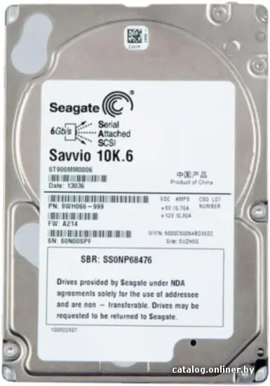 Купить Seagate 2.5'' 900GB ST900MM0006 Savvio 10K.6, SAS 6Gb/s, 10000rpm, 64Mb, Bulk ST900MM0006, цена, опт и розница
