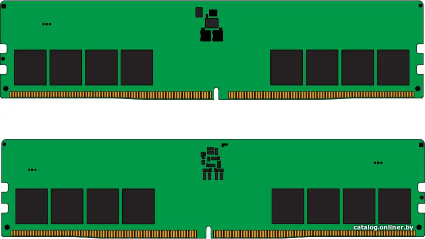 Купить Kingston 64GB Kingston DDR5 5600 DIMM KVR56U46BD8K2-64 Non-ECC , CL46 , 1.1V, (Kit of 2) 2RX8  288-pin 16Gbit, RTL, цена, опт и розница