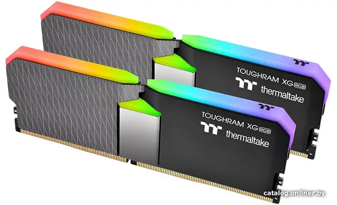 Купить Thermaltake 64GB Thermaltake DDR4 3600 DIMM TOUGHRAM XG RGB Black Gaming Memory R016R432GX2-3600C18A Non-ECC, CL18, 1.35V, Heat Shield, XMP 2.0, Kit (2x32GB), RTL (528849), цена, опт и розница