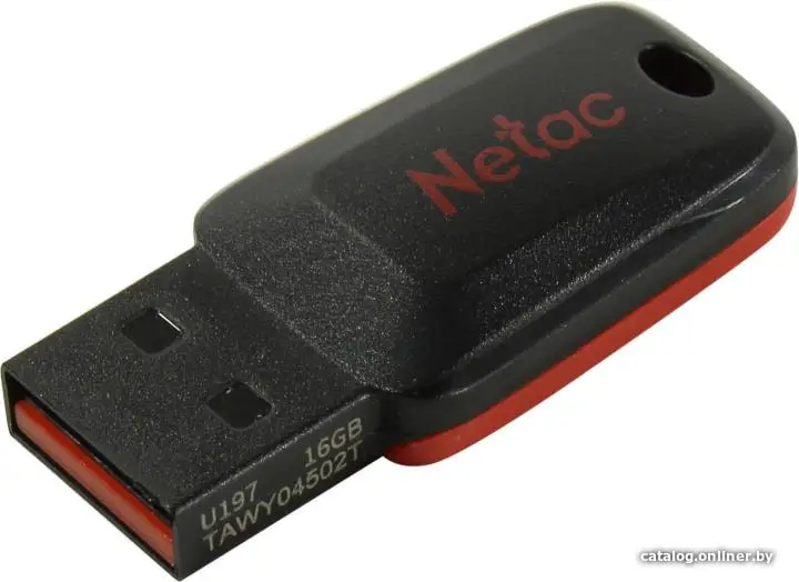 Купить 16Gb Netac U197 NT03U197N-016G-20BK, USB2.0, Black, цена, опт и розница